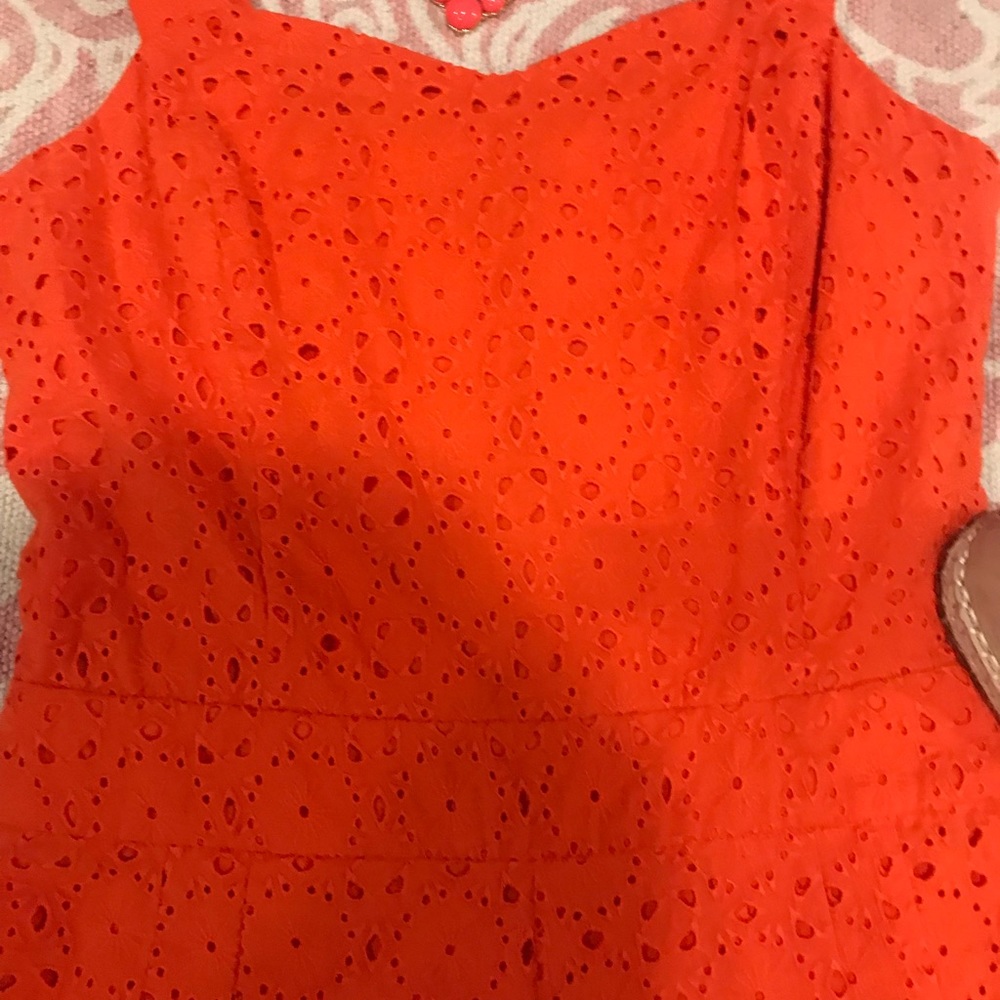 Orange eyelet romper - Picture 3 of 5